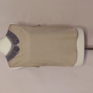 ‼️3 for $30‼️  Blush Beige Beaded Embellished Top